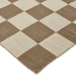 Tapis en laine - Scacco (marron/beige)
