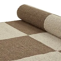 Tapis en laine - Scacco (marron/beige)