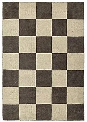Tapis en laine - Scacco (noir/beige)
