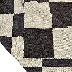 Tapis en laine - Scacco (noir/beige)