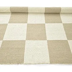 Tapis en laine - Scacco (blanc/beige)