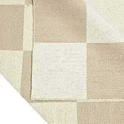 Tapis en laine - Scacco (blanc/beige)