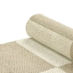 Tapis en laine - Scacco (blanc/beige)