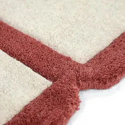 Tapis de laine - Syl Hand Tufted Wool Premium (rouge/blanc)