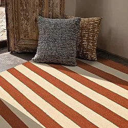 Tapis de laine - Torquay (cannelle/blanc)