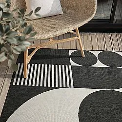 Tapis d’intérieur et d’extérieur - Aurora (noir/blanc)