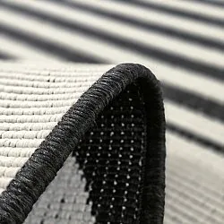 Tapis d’intérieur et d’extérieur - Aurora (noir/blanc)