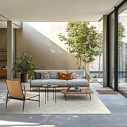 Tapis d’intérieur et d’extérieur - Beau (jaune)