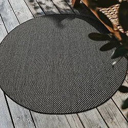 Tapis rond - Intérieur/Extérieur Bennett (noir)