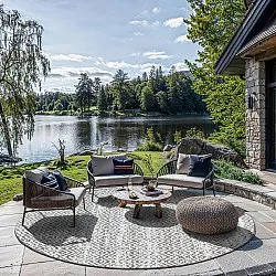 Tapis rond - Harstad (marron)