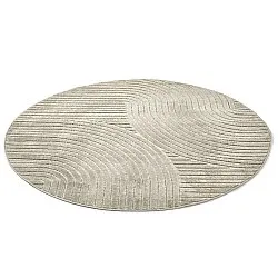 Tapis rond - intérieur/extérieur Devon (beige)