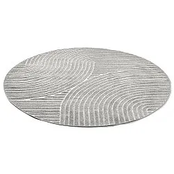 Tapis rond - intérieur/extérieur Devon (gris)
