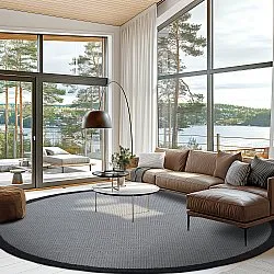 Tapis rond - Sortelha (noir)