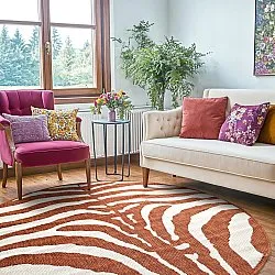 Tapis rond - Intérieur/Extérieur Winona (orange)