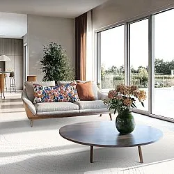 Tapis d’intérieur et d’extérieur - Zelmare (blanc cassé)