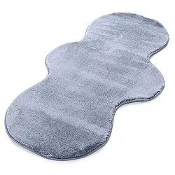 Tapis de Couloir Ondulé - Aranga Super Soft Fur (bleu acier)