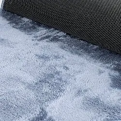 Tapis de Couloir Ondulé - Aranga Super Soft Fur (bleu acier)