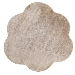 Tapis Rond Ondulé - Aranga Super Soft Fur (marron)