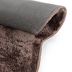 Tapis Rond Ondulé - Aranga Super Soft Fur (marron foncé)