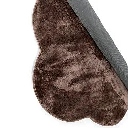 Tapis Rond Ondulé - Aranga Super Soft Fur (marron foncé)