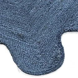 Tapis en jute ondulé - San Francisco (bleu)
