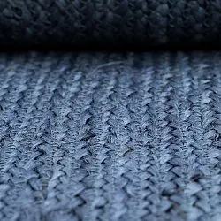 Tapis en jute ondulé - San Francisco (bleu)