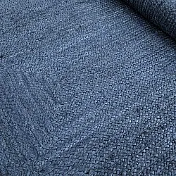 Tapis en jute ondulé - San Francisco (bleu)