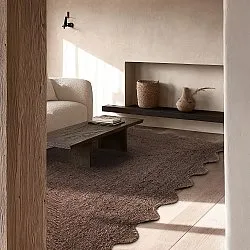 Tapis en jute ondulé - San Francisco (marron)