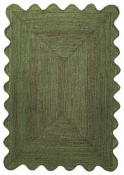 Tapis en jute ondulé - San Francisco (vert militaire)