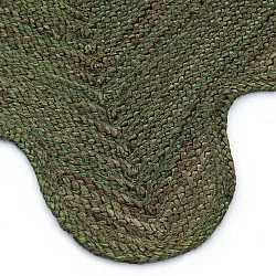 Tapis en jute ondulé - San Francisco (vert militaire)