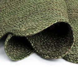 Tapis en jute ondulé - San Francisco (vert militaire)