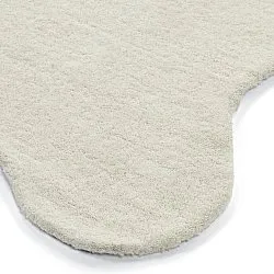 Tapis en laine ondulée - Diu Hand Tufted Wool Premium (blanc)