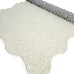 Tapis en laine ondulée - Diu Hand Tufted Wool Premium (blanc)