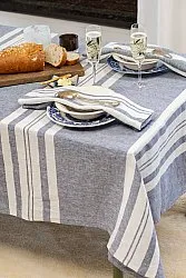 Serviettes en lin - lot de 2 Vera (bleu/blanc)