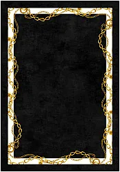 Tapis Wilton - Vilia (noir/blanc/doré)