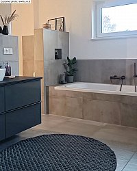 Tapis rond - Belize (gris)