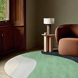 Tapis rond - Barcelona (vert)