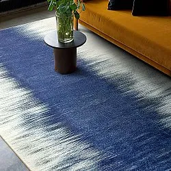 Tapis Wilton - Cara (blanc/bleu foncé)