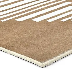 Tapis Wilton - Carmen (marron/blanc)
