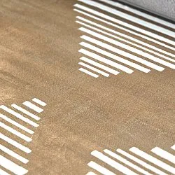 Tapis Wilton - Carmen (marron/blanc)