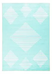 Tapis Wilton - Carmen (bleu clair/blanc)