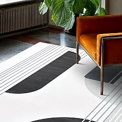 Tapis Wilton - Delft (blanc/gris/noir)