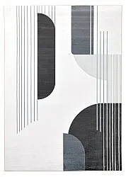 Tapis Wilton - Delft (blanc/gris/noir)