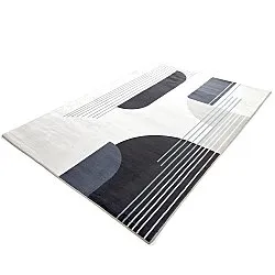Tapis Wilton - Delft (blanc/gris/noir)