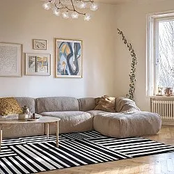 Tapis Wilton - Joma (noir/blanc)
