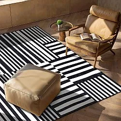 Tapis Wilton - Joma (noir/blanc)