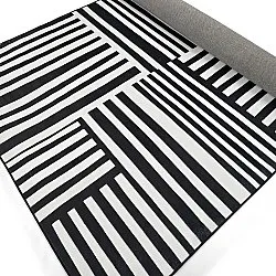 Tapis Wilton - Joma (noir/blanc)
