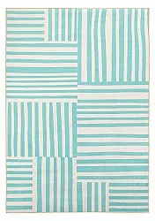Tapis Wilton - Joma (turquoise/blanc)