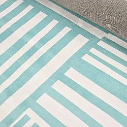 Tapis Wilton - Joma (turquoise/blanc)