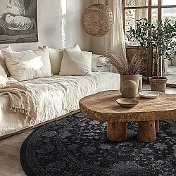 Tapis rond - Peking Majestic (noir)